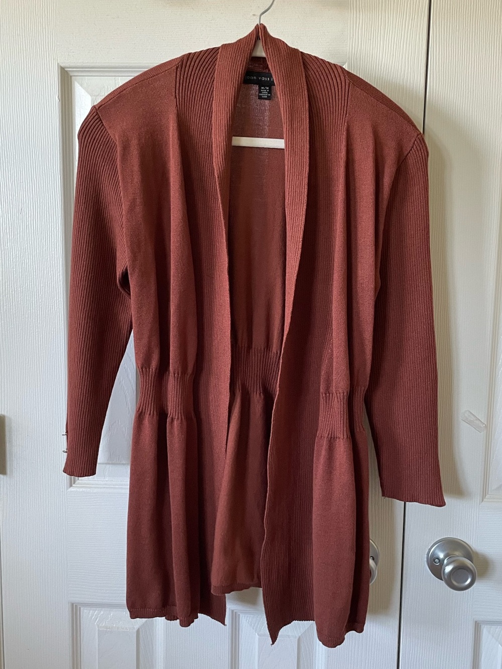 Joan Vass Womenβs Open-Front Long Cardigan